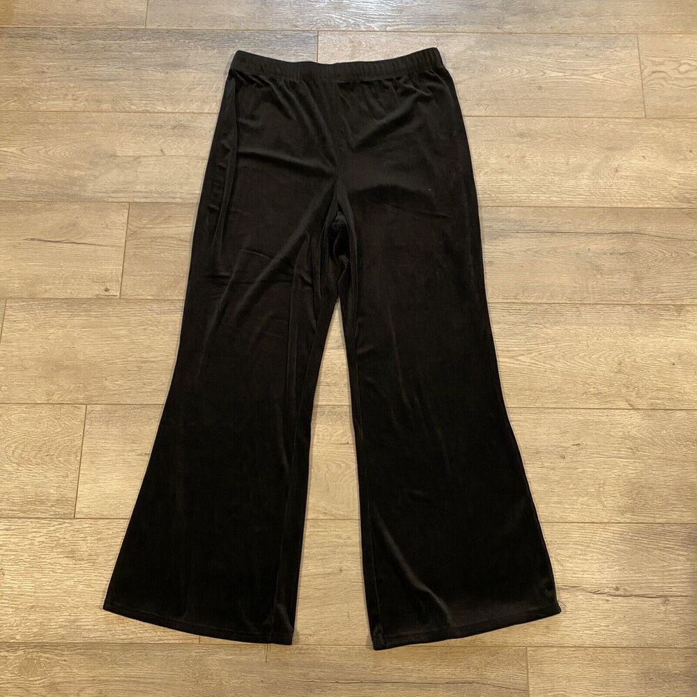 Jolie & Joy Pull On Pants ~ Sz 2X ~ Black ~ High Rise ~ 29" Inseam